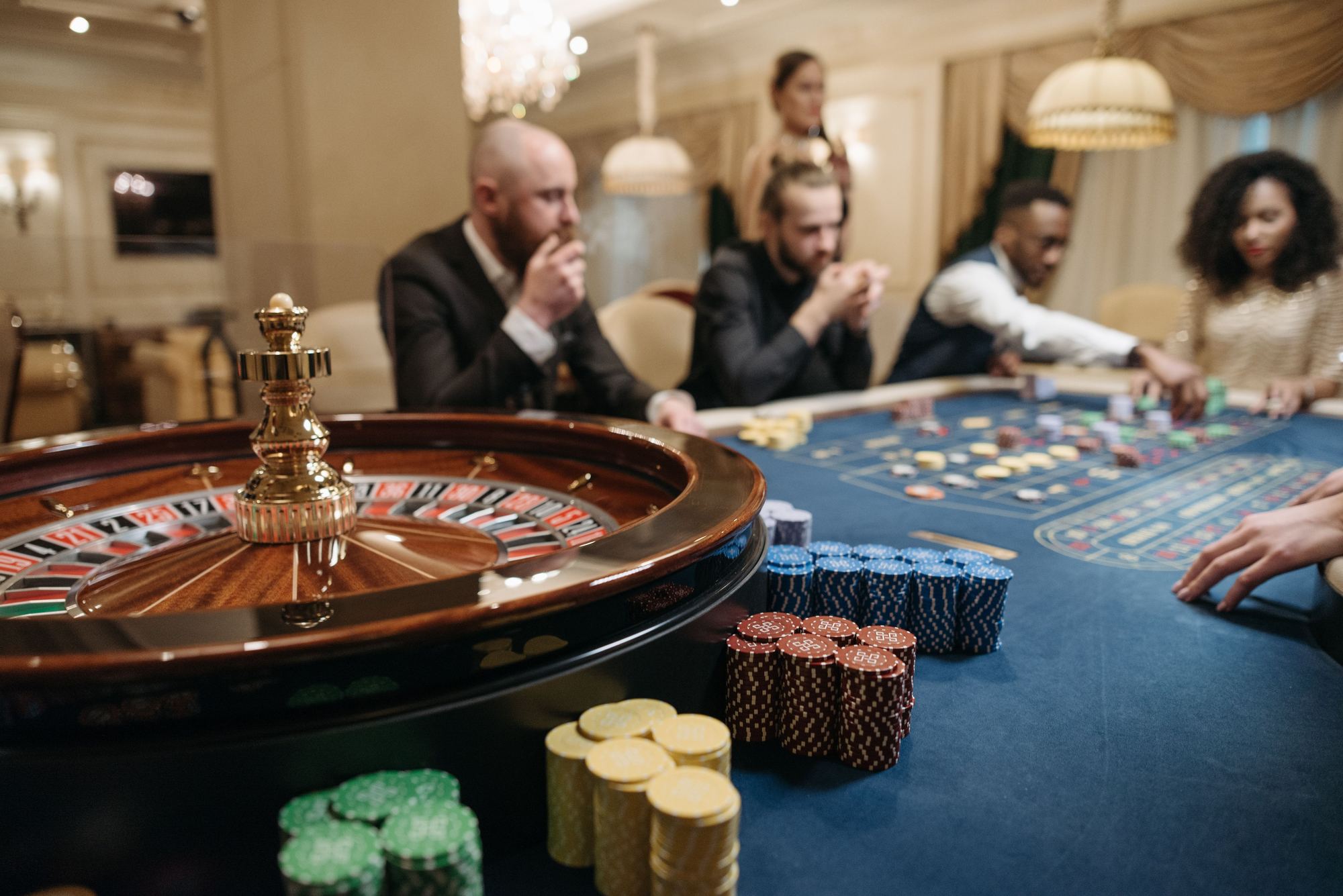 Table de roulette en pleine partie
